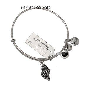 Alex and Ani Starfish Conch Shell Charm Bangle Bracelet NWT/NIP
